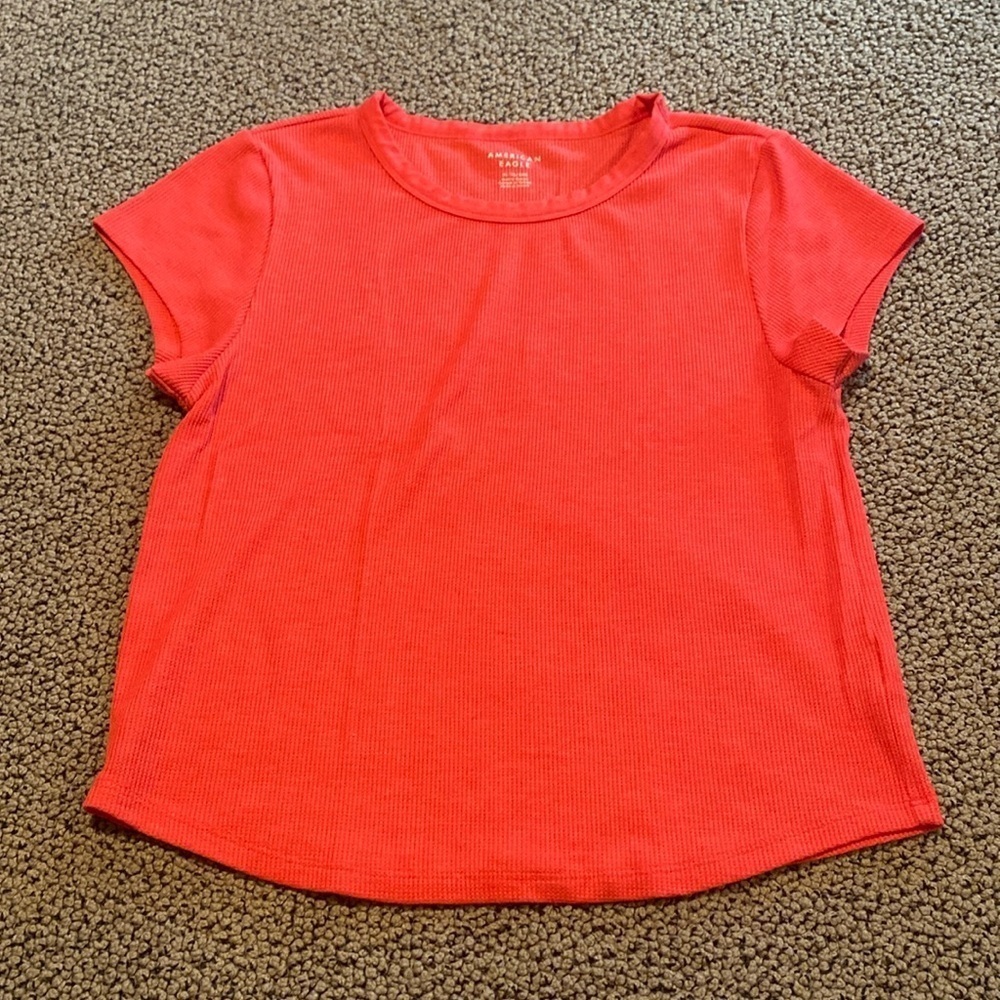 NWOT American Eagle Waffle Knit Short Sleeved  Shirt Size XL